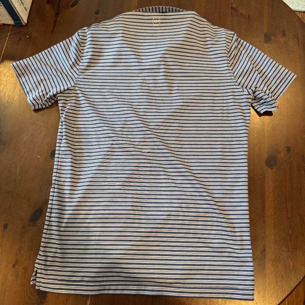 Peter Millar Mens Small Polo Shirt Crown Crafted Golf Striped Performance - Picture 6 of 8